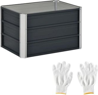 OUTSUNNY Raised Garden Bed Elevated Metal Planter 66L x 47W x 40Hcm | TJ Hughes