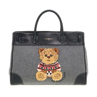 Rue Madam Marvin Love Tote - Dames - Tassen - Grijs - Maat: ONE Size Katoen