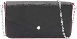 Louis Vuitton Pre-owned Clutches, female, Black, Size: ONE SIZE Pre-owned Pochette Felicie Epi Shoulder Bag