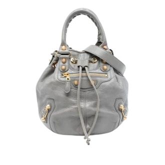 Balenciaga Pre-owned Bucket Bags, female, Gray, Size: ONE SIZE Pre-owned The Motocross Giant 21 Pompon