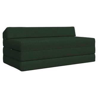 vidaXL Sof&aacute; Cama Plegable Verde Oscuro 120 X 60 X 49 Cm Tela Vidaxl