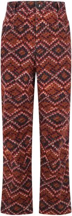 Dries Van Noten Pencks Red Cotton Pants