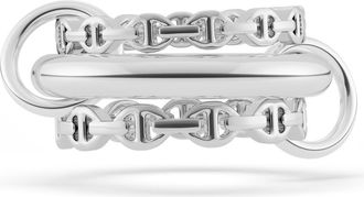 Spinelli Kilcollin Hoorsenbuhs x SK Microdame Pav&eacute; Linked Rings in Silver at Nordstrom, Size 8