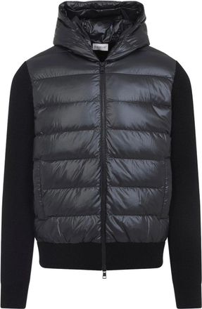 Moncler HOODED HYBRID CARDIGAN Size: L, colour: BLACK