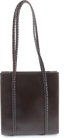 Bally Brown Leather Handbag Shoulder Bag Tote Bag (Pre-Owned)