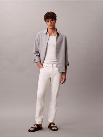 Calvin Klein Jeans Calvin Klein Mens Slim Fit Jeans - White/Natural - 30W x 30L