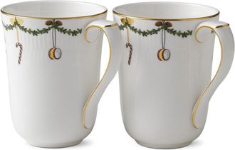 ROYAL COPENHAGEN Star Fluted Christmas Mug Setwith $11 Credit