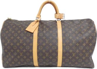 Louis Vuitton Marron Coated Canvas Boston Bag (Pre-Owned)