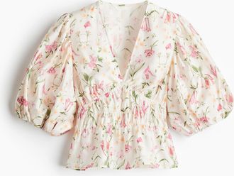 H&M V-neck blouse - White