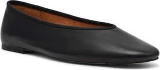 Steve Madden Pipa Ballet Flat in Black Leather at Nordstrom, Size 8.5