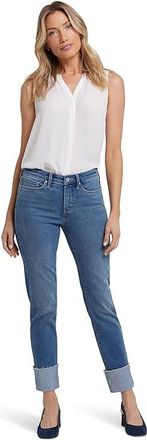 NYDJ Sheri Slim Ankle Cuff Jeans in Costa Brava Womens Jeans Costa Brava : 12 28, Cotton/Denim/Elastane