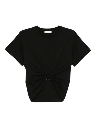 Paco Rabanne T-shirt met ring detail - Zwart