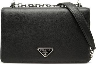 Prada Borsa a tracolla Pre-owned in nylon Saffiano - - Pre-owned - Donna - Nero - ONE SIZE