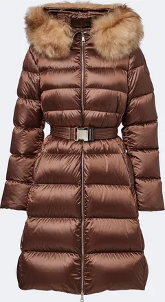Moncler Shearling-trimmed down coat