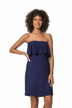 Helen Jon Kimberly Bandeau Mini Dress In Blue