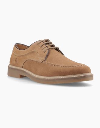 Hush Puppies Mens Hush Puppies Genny Leather Mens Taupe Lace-Up Shoes - Brown - Size: 12