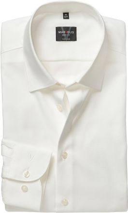 Marvelis Langarmhemd MARVELIS, Herren, Gr. 36, N-Gr, hellbeige, Web, Obermaterial: 100% Baumwolle, k&ouml;rpernah, 2-Knopf-Manschette, Hemden Langarmhemd, Kentkrage