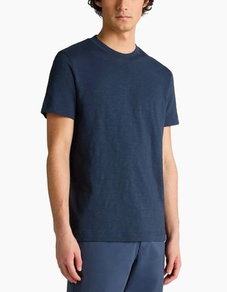 Remus Uomo Mens Remus Uomo slub cotton T-Shirt NAVY - Size: 42