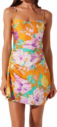 Astr Womens Cerinthe Satin Floral Mini Dress In Multi