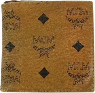 MCM Pre-owned Wallets, female, Brown, Size: ONE SIZE Pre-owned Leather Wallet