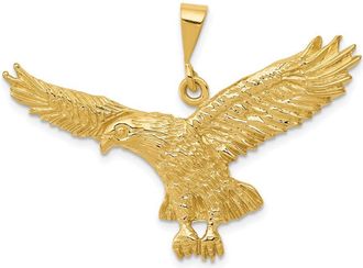 Diamond2Deal 10k Yellow Gold Solid Polished Eagle Pendant