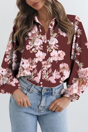 Azura Exchange Bloemmotief Lange Mouwen Blouse