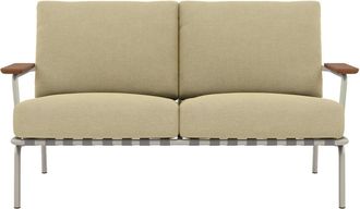 MUUTO Settle Outdoor 2-Sitzer Sofa, beige / grau (Stoff Delta 25)