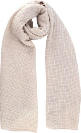Bajra Beige Waffle Knit Cashmere Scarf