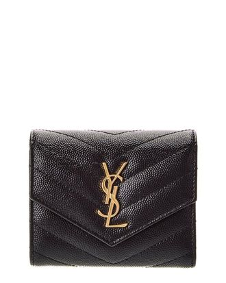 Saint Laurent Cassandre Leather French Wallet