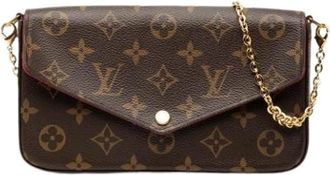 Louis Vuitton Pre-owned Pochette Felicie - Dames - Vintage Clutch - Bruin - ONE Size - Vintage
