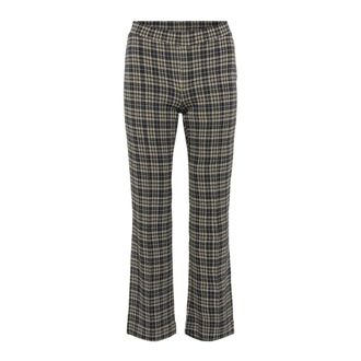 Part Two Navy Check Straight-Leg Trousers - female - Part Two - Wide Trousers - Multicolor - 3XL - Trousers