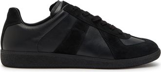 Maison Margiela Replica Panelled Leather Sneakers - Black - 42 (IT42 / UK8)
