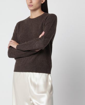 Max Mara Maglia girocollo marrone in yak