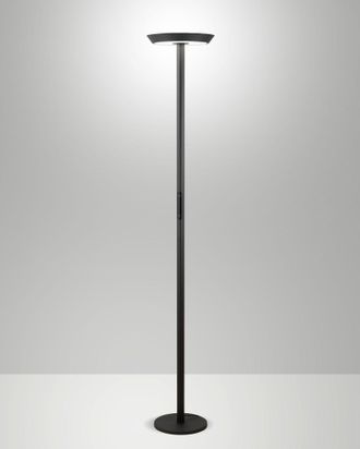 Fabas Luce Lampada Da Terra Fizz A Led 50w Integrato, Struttura In Alluminio E Metacrilato, Cct Regolabile 2700k-4000k, Antracite - Fizz