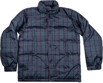 St&uuml;ssy plaid puffer shirt jacket - men - Fabric - L - Blue