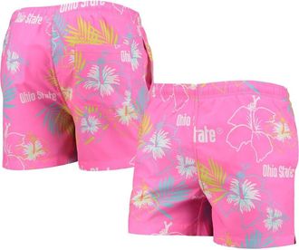 Foco Mens FOCO Pink Ohio State Buckeyes Neon Floral Swim Trunks at Nordstrom, Size Xx-Large