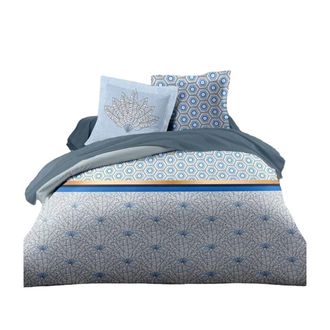 Les Tendances Juego N&oacute;rdico 240x260 Cm Home Linge Passion Louxor: Funda N&oacute;rdica + 2 Fundas De Almohada - 100% Algod&oacute;n 57 Hilos - Azul