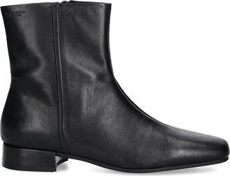 Vagabond 70 mm Mona laarzen met vierkante neus en ritsdetail - Zwart