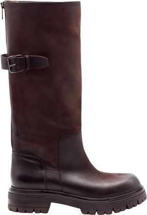 Elena Iachi Stivale al Ginocchio E4601 - - Shoes - Donna - Marrone - 39 EU