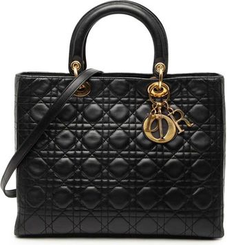 Dior Pre-owned Dior Large Lambskin Cannage Lady Dior MA-0927
