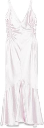 Sportmax Roze Roze Zeemeermin Jurk Kristalversiering - Dames - Maxi kleedjes - Roze - 2XS - Kleedjes