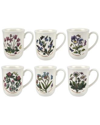 Portmeirion Set Of 6 Botanic Garden Tulip Beaker Mugs