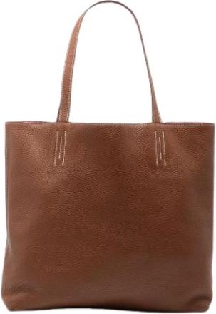Herm&egrave;s Pre-owned Double Sens Schoudertas - Dames - Vintage Schoudertas - Bruin - ONE Size - Leer - Vintage
