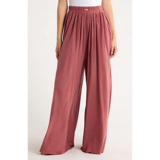 Lunya Organic Pima Wide Leg Lounge Pants in Mull Maple at Nordstrom, Size X-Small