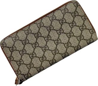 Gucci Pre-owned Long Wallet (Bi-fold) - Dames - Vintage Accessoires - Beige - ONE Size - Leer - Vintage