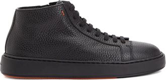 Santoni Leren sneakers - Zwart