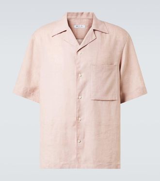 Loro Piana Federico linen bowling shirt