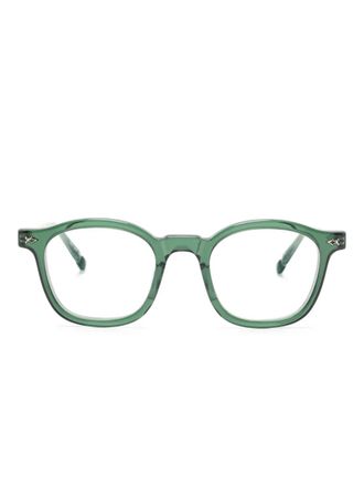 Matsuda rectangle-frame glasses - Green
