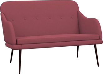 vidaXL Banco De Tela Rojo Tinto 110x76x80 Cm Vidaxl