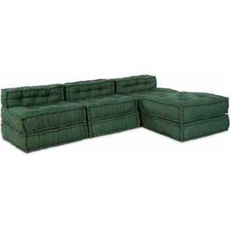 vidaXL Vidaxl Sof&aacute; Modular 4 Pcs Verde 70 X 70 X 56 Cm Tela